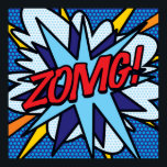 Poster ZOMG Fun Retro Comic Livre Pop Art<br><div class="desc">Un design amusant,  cool et tendance rétro de bande dessinée pop art inspiré de l'art qui met le wham,  zap,  pow dans votre journée. Le cadeau parfait pour les super-héros,  vos amis,  votre famille ou comme un régal pour vous-même. Conçu par ComicBookPop© à l'adresse www.zazzle.com/comicbookpop*</div>