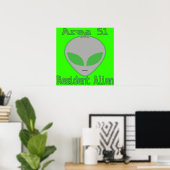 Poster Zone 51 Alien résident (Bureau à domicile)