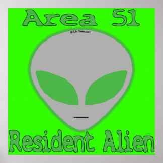 Poster Zone 51 Alien résident