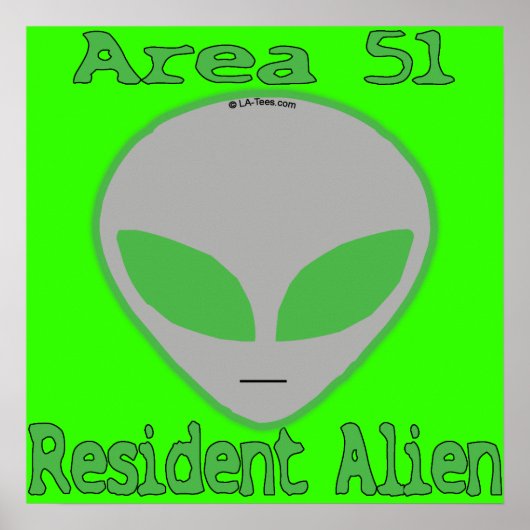 Poster Zone 51 Alien résident (Devant)