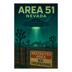 Poster Zone 51 - Secrets du ciel désertique