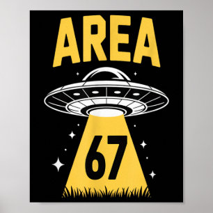 Poster Zone 67 Drôle de vaisseau spatial Ovni 6 7 Thème A