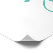 Poster Zone Calme Texte Turquoise Noir (Coin)