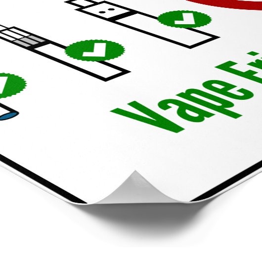 Poster Zone conviviale Vape (Coin)