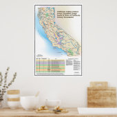 Poster Zone culturelle indienne de Californie - Carte (Cuisine)