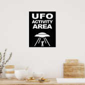 Poster zone d'activité UFO, conception geek (Cuisine)