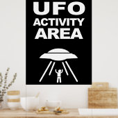 Poster zone d'activité UFO, conception geek (Cuisine)