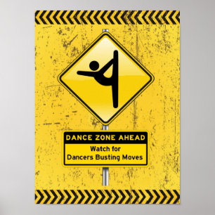 Poster Zone de danse À l'avant-garde pour les danseurs Bu