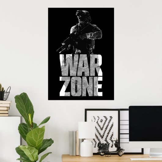 Poster zone de guerre (Bureau à domicile)