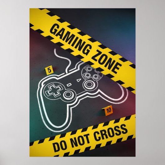 Poster Zone de jeu à ne pas traverser (Devant)