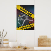 Poster Zone de jeu à ne pas traverser (Cuisine)