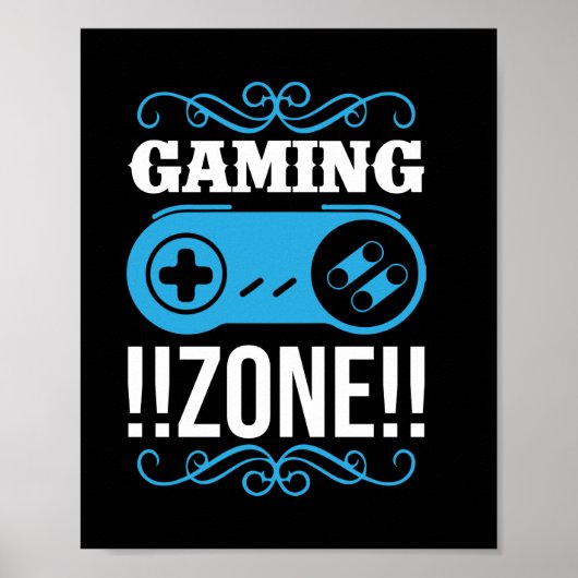 Poster Zone de jeu cadeau Gamer (Devant)