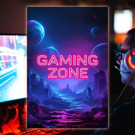 Poster Zone de jeu Couleurs néon vibrantes