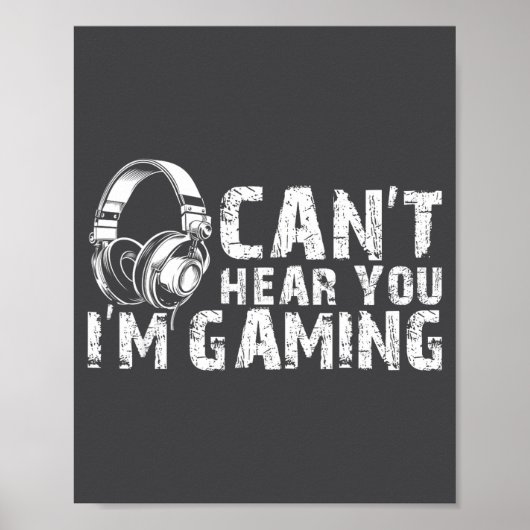 Poster Zone de jeu Focus Gamer Tee Citation drôle (Devant)