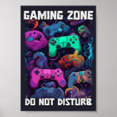 Poster Zone de jeu ne dérangez pas Cool Gamer Idée cadeau (Devant)