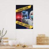Poster Zone de jeu Ne pas traverser (Cuisine)