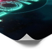 Poster Zone de jeu Planètes spatiales modernes (Coin)