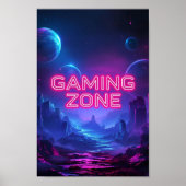 Poster Zone de jeu Vibrant couleur néon (Devant)