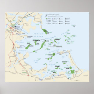 Poster Zone de loisirs nationale des îles de Boston Harbo