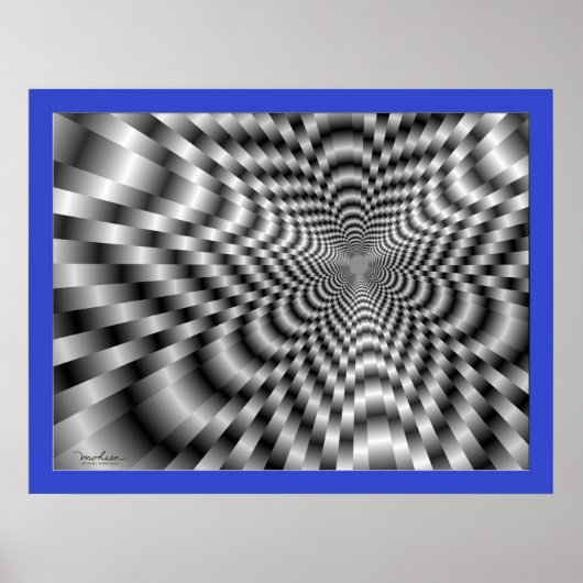 Poster Zone de pente glissante (Devant)