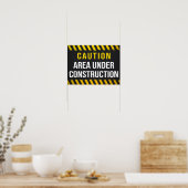 Poster Zone de prudence en construction (Cuisine)
