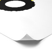 Poster Zone de travail d'avertissement de construction (Coin)