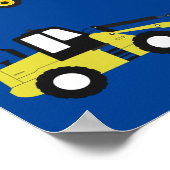 Poster Zone de travail d'avertissement de construction (Coin)