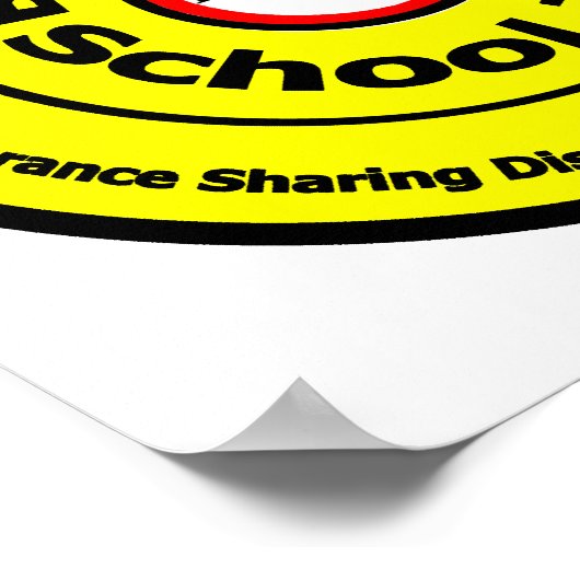 Poster Zone d'école gratuite (Coin)