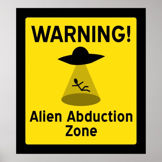 Poster Zone d'enlèvement d'Aliens (Devant)