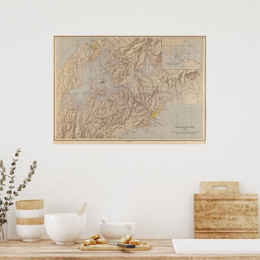 Poster Zone et environs du canal (Cuisine)