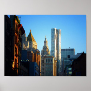 Poster Zone Financière Skyline Cityscape, Petit