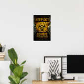 Poster Zone infectée par des zombies – Accès interdit (Bureau à domicile)