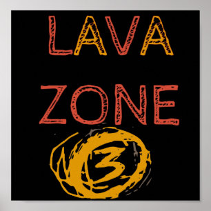 POSTER ZONE LAVA 3 GRANDE ÎLE HAWAII