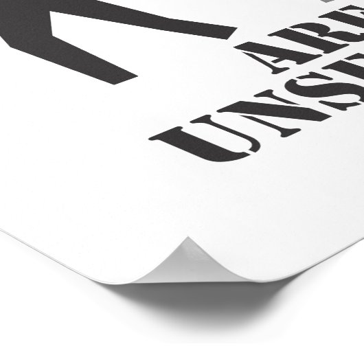 Poster Zone non sécurisée (Coin)