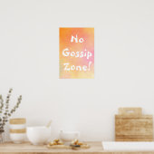 Poster Zone Orange No Gossip (Cuisine)