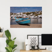 Poster Zone portuaire avec des bateaux de pêche grecs (Bureau à domicile)