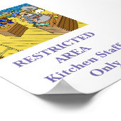 Poster Zone restreinte .. le personnel de cuisine seuleme (Coin)