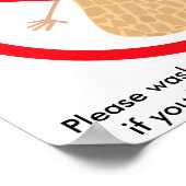 Poster Zone sans arachide Alimentation Allergie Imprimer (Coin)