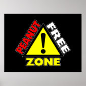 Poster Zone sans arachide (allergie aux arachides) (Devant)