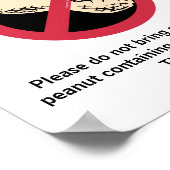 Poster Zone sans arachide Zone de travail pour les allerg (Coin)