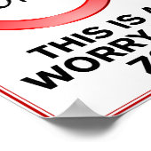 Poster Zone sans souci ! (Coin)