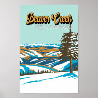 Zone skiable de Beaver Creek hiver Colorado Vintag