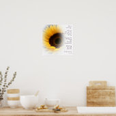 Poster Zonnebloem Dream Poem (Keuken)