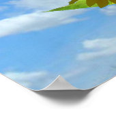 Poster - Zonnebloem op de heuvel (horiz.) (Hoek)