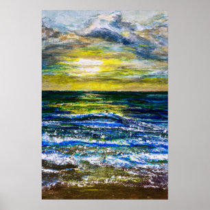 Poster - Zonsondergang Zee Moods