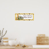 Poster Zoo Crew Jungle Bandeau d'anniversaire personnalis (Cuisine)