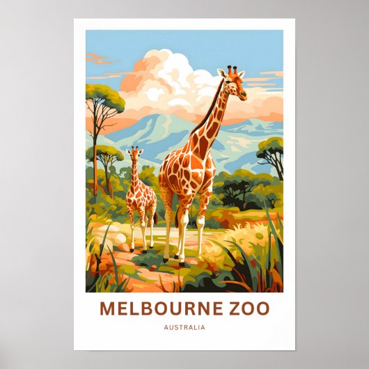 Poster Zoo de Melbourne Australie Imprimer (Devant)