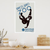 Poster Zoo Guide Monkey 1937 WPA (Cuisine)