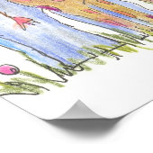 Poster Zoo Jungle Animaux Enfants Salle Art (Coin)