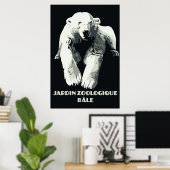 Poster Zoo vintage et ours polaire Bâle (Bureau à domicile)
